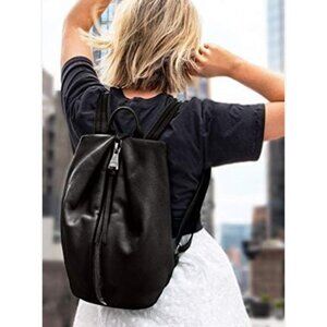 Aimee Kestenberg Tamitha Black leather Backpack with Gold Zipper